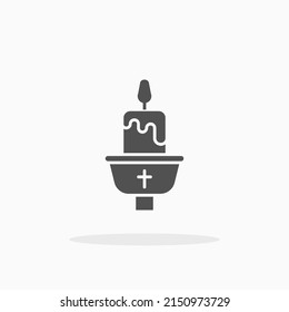 Candle glyph icon. Can be used for digital product, presentation, print design and more.