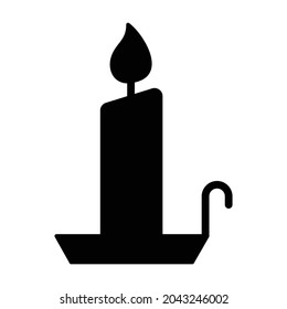Candle Glyph Style vector icon which can easily modify or edit 