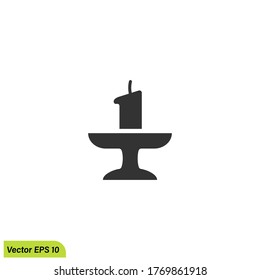 candle goes out icon sleep symbol design element vector eps 10