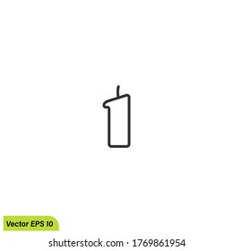 candle goes out icon sleep symbol design element vector eps 10