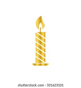 Candle -  gold vector icon