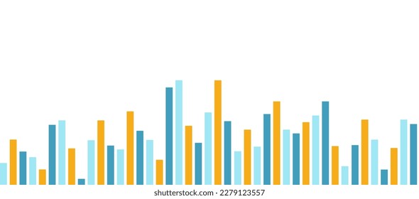 Candle graph chart. Stock market trading view on white background. Vector illustration for business template presentation
