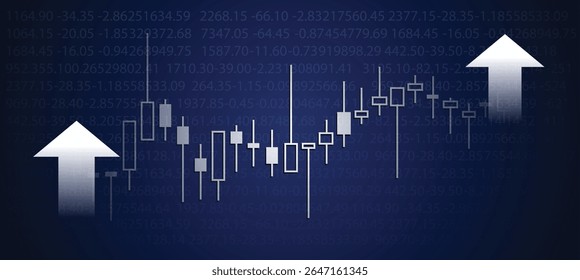 poster de vetor de mercado de compartilhamento de gráfico de vela