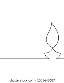 Candle graphic design art for happy Diwali.