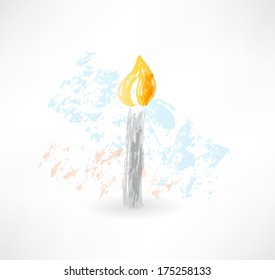 candle grunge icon