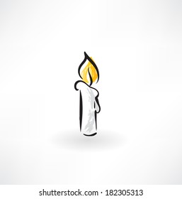candle grunge icon
