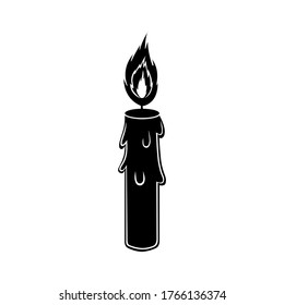 velas con estilo dibujado a mano en blanco y negro. vector.
