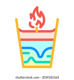 candle handiwork color icon vector. candle handiwork sign. isolated symbol illustration