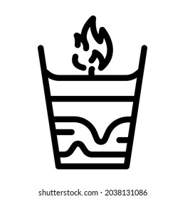 candle handiwork line icon vector. candle handiwork sign. isolated contour symbol black illustration