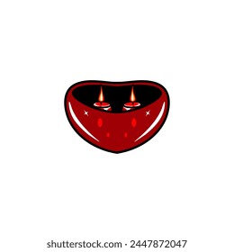 vela en una Ilustración vectorial en forma de corazón