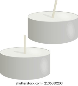 Candle heating vector isolated illustration