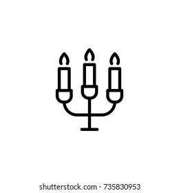 Candle holder flat icon. 