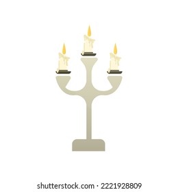 candle holder icon on a white background, vector illustration