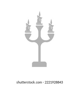 candle holder icon on a white background, vector illustration