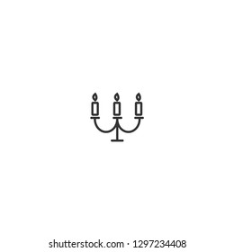 Candle holder isolated vector icon. - VECTOR