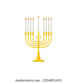 Candle holder on isolated background, Vector illustration.