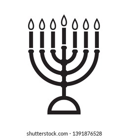 Candle Holder For Seven Candles (the Menorah Icon)