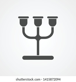 Candle holder vector icon sign symbol