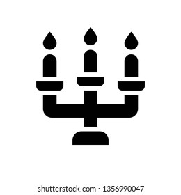 Candle Holder vector illustration, Easter solid design icon