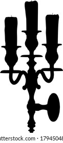 Candle holder vector illustration isolated on white