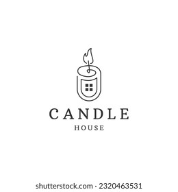 Candle and house logo