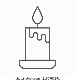 Candle Icon, Beeswax Candle Vector