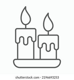 candle icon, beeswax candle vector