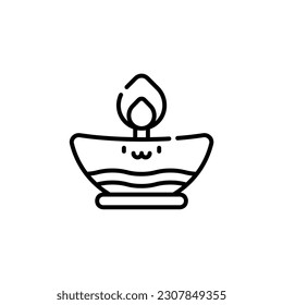 candle icon with black color