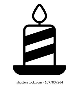 icono de vela, icono negro aislado