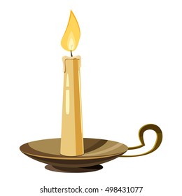 Candle icon. Cartoon illustration of candle vector icon for web