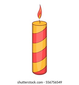 Candle icon. Cartoon illustration of candle vector icon for web