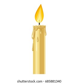 Candle icon. Cartoon illustration of candle vector icon for web design