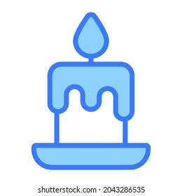 Candle icon, Christmas and celebrations. Outline symbol collection. Editable vector Design