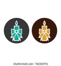 candle icon, christmas candle vector icon 