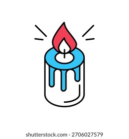 Candle icon clean and modern vector illustration