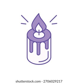 Candle icon clean and modern vector illustration