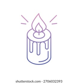 Candle icon clean and modern vector illustration