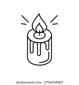Candle icon clean and modern vector illustration