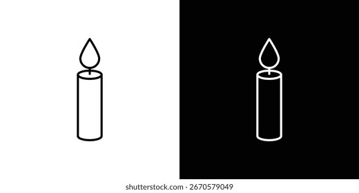 Candle icon collection. Web design, apps.