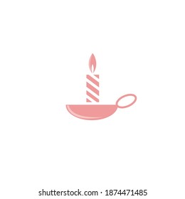 Candle icon color symbol christmas design vector