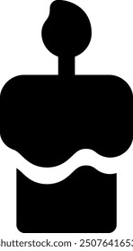 Diseño de icono de vela en tamaño de 32px