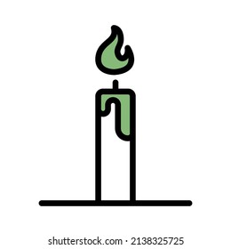 candle icon design, editable stroke. best used for web, banner, flayer or application. vector illustration EPS 10 File Format