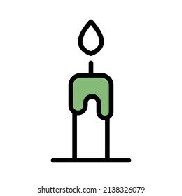 candle icon design, editable stroke. best used for web, banner, flayer or application. vector illustration EPS 10 File Format