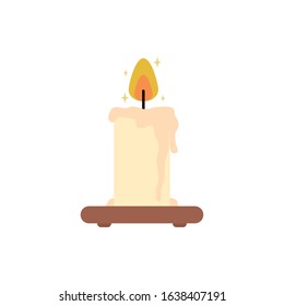 Candle icon design, Fire flame candlelight light spirituality burn and decoration theme Vector illustration