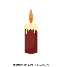 Candle icon design, Fire flame candlelight light spirituality burn and decoration theme Vector illustration