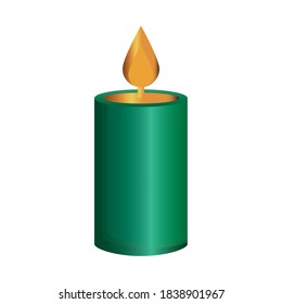 Candle icon design, Fire flame candlelight light spirituality burn and decoration theme Vector illustration