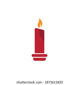 Candle icon design isolated on white background