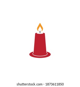 Candle icon design isolated on white background