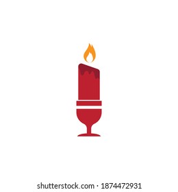 Candle icon design isolated on white background