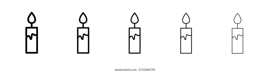 Diseño del icono de la vela, logotipo, App, interfaz de usuario. Ilustración vectorial, EPS